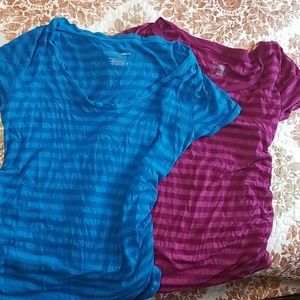 2 Striped Maternity Shirts